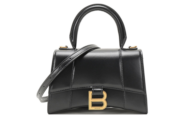 

Часовая Сумка из Коровьей Кожи Balenciaga Чёрная Ультрамаленькая Женская
