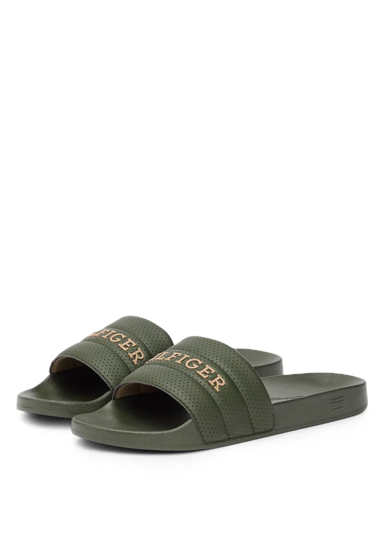 Сандалии, перфорированные, Hilfiger Pad Perforated Pool Slides, Tommy Hilfiger