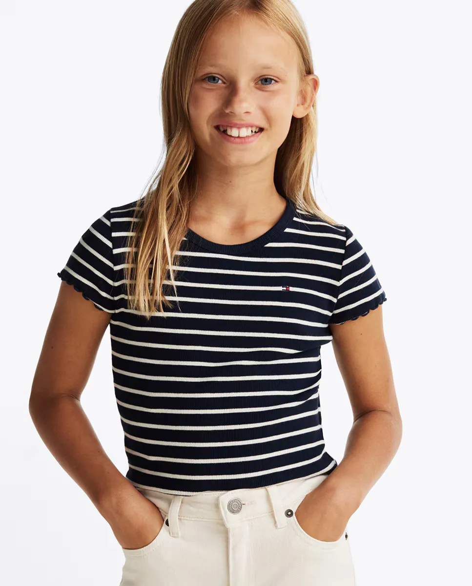 

Джемпер с короткими рукавами и принтом для девочки Tommy Hilfiger, синий