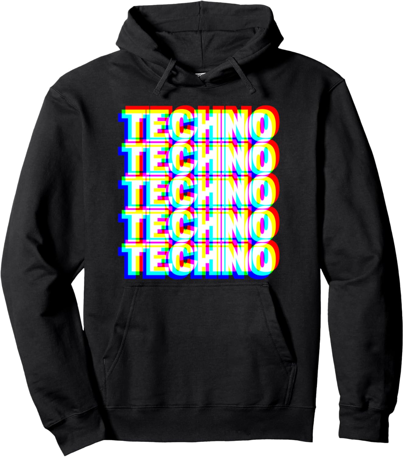 

Худи для техно-рейв- и EDM-фестивалей Techno Music Party Disco Designs, черный