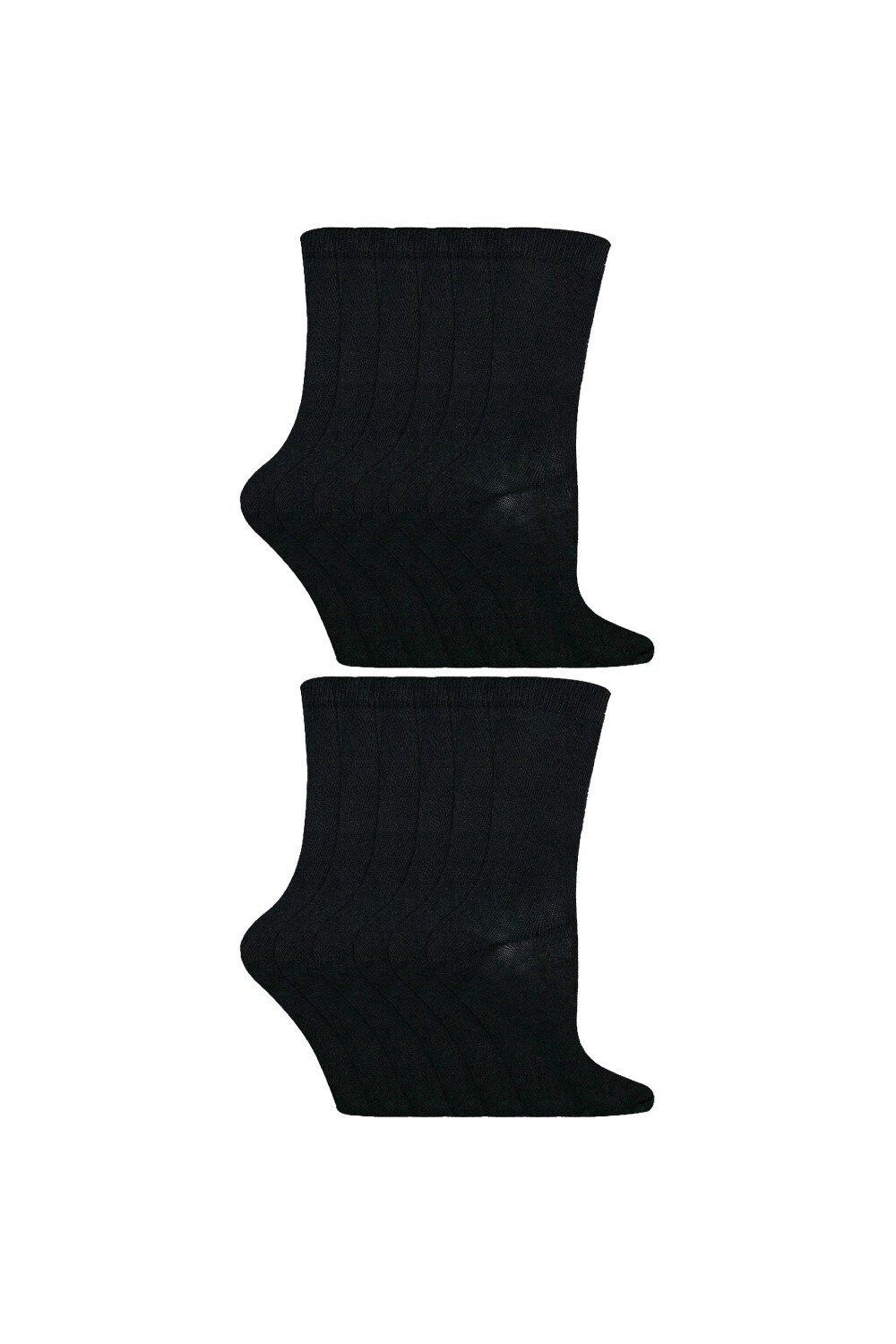 

Набор из 12 пар простых школьных носков из бамбука Sock Snob, черный