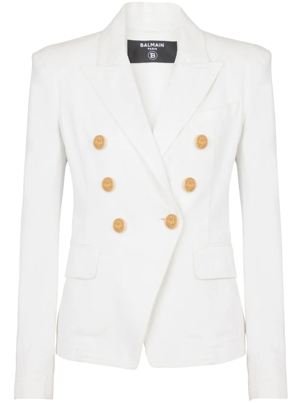 

Двубортный блейзер 6-Buttons BALMAIN, белый
