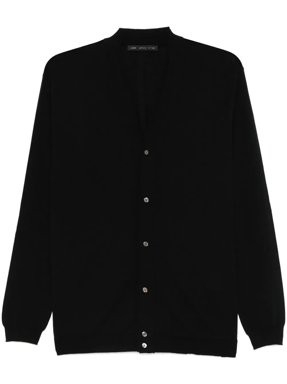 

Кардиган из шерсти мериноса Low Brand, черный