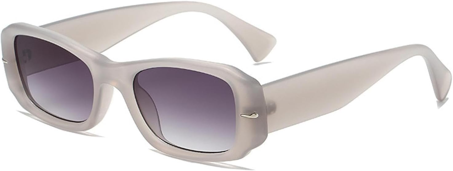 

Популярные модные прямоугольные солнцезащитные очки для женщин в стиле панк с заклепками, градиентной защитой от УФ-излучения, для мужчин в стиле ретро TVTBBVV, Matte Gray Gray