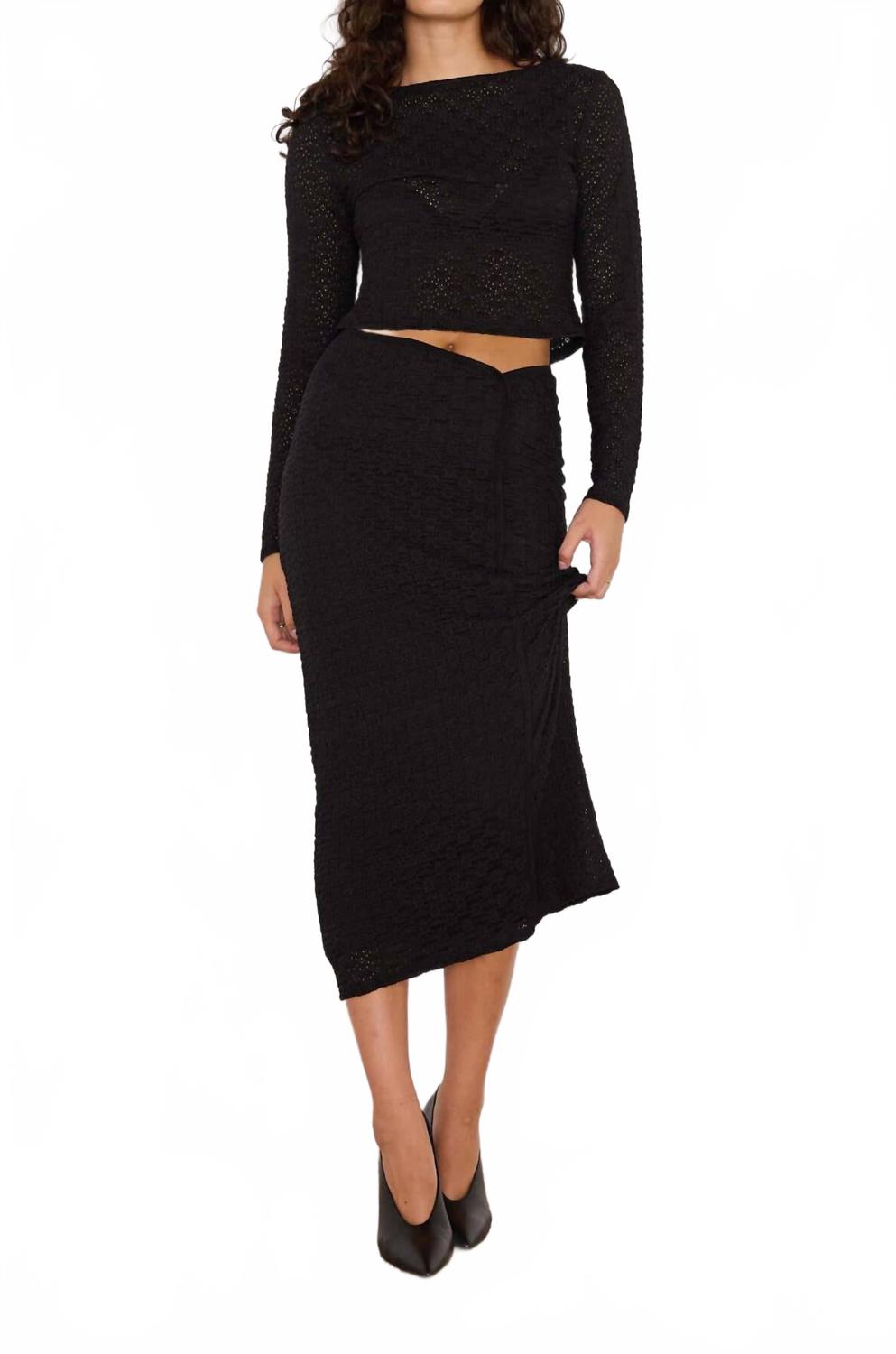 

MINKPINK Топ Luca из эластичного кружева, черный