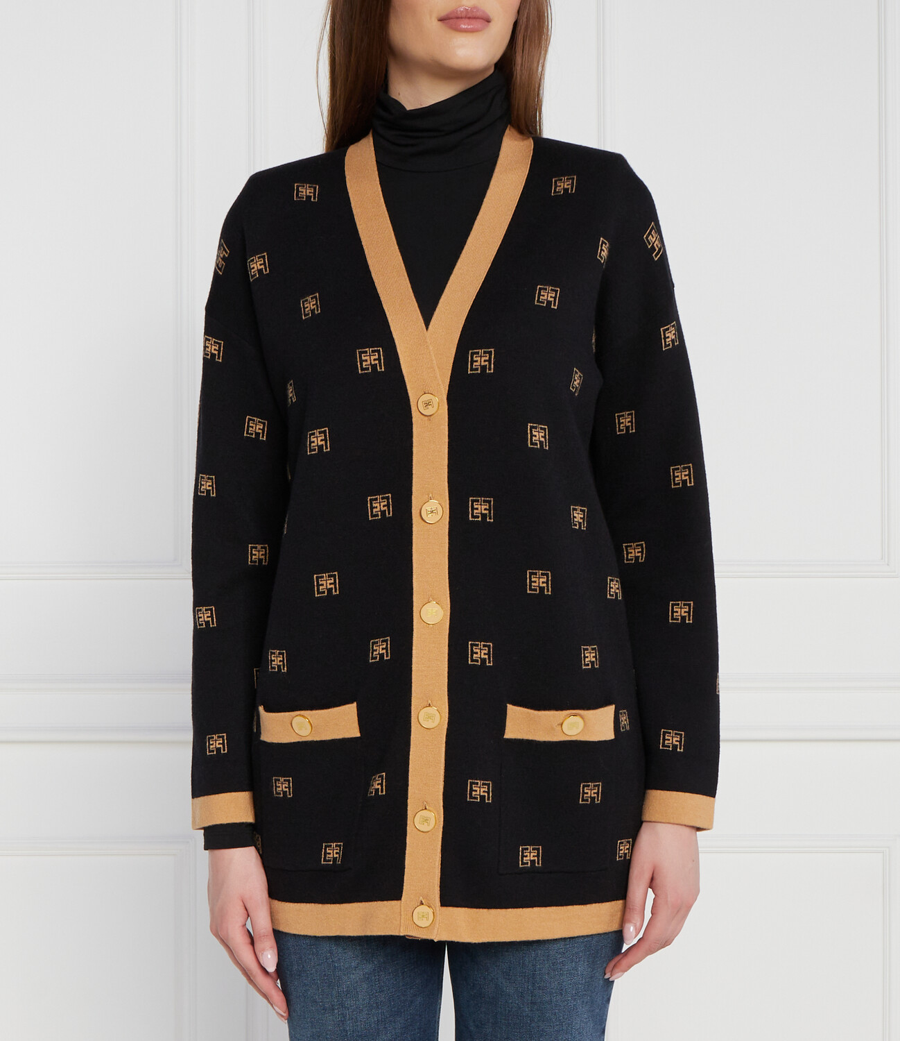 

Свитер Elisabetta Franchi Regular Fit, черный
