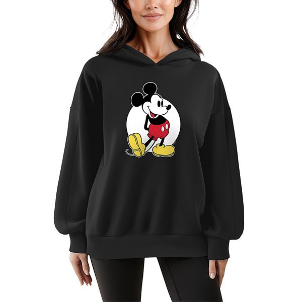 

Женский оверсайз флисовый свитшот Mickey Mouse Classic Disney, Black, Черный, Женский оверсайз флисовый свитшот Mickey Mouse Classic Disney, Black