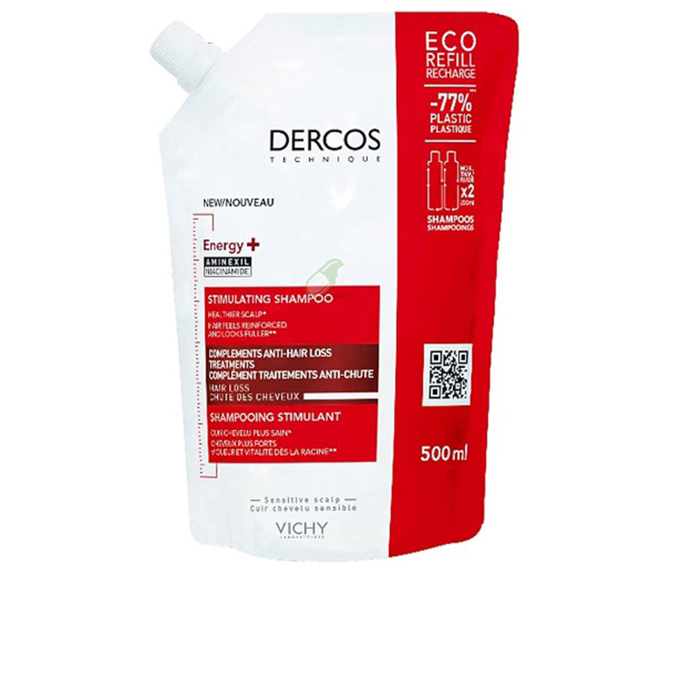 

Шампунь против выпадения волос Dercos Stimulating Shampoo Ecorefill Vichy Laboratoires, 500 мл