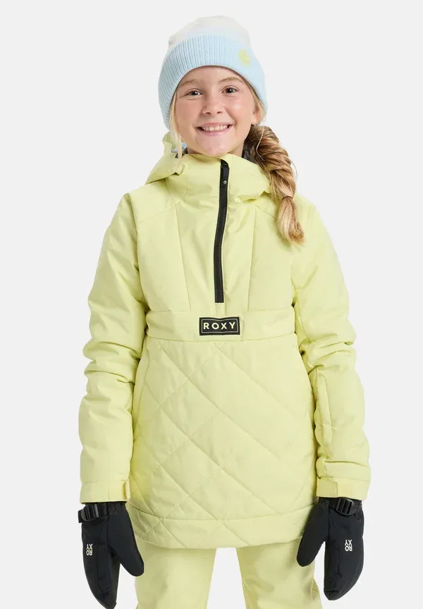 Куртка горнолыжная Roxy Radiant Lines Overhead Funktionelle Mit Kapuze, желтая
