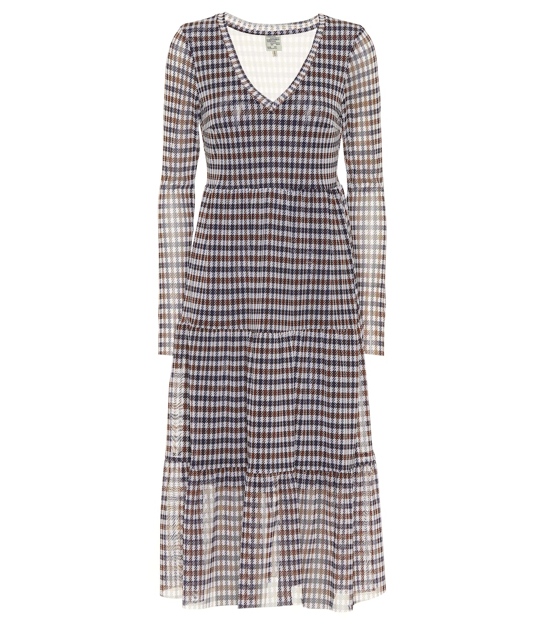 

Платье миди в клетку Julianne Baum und Pferdgarten, Brown Blue Hound