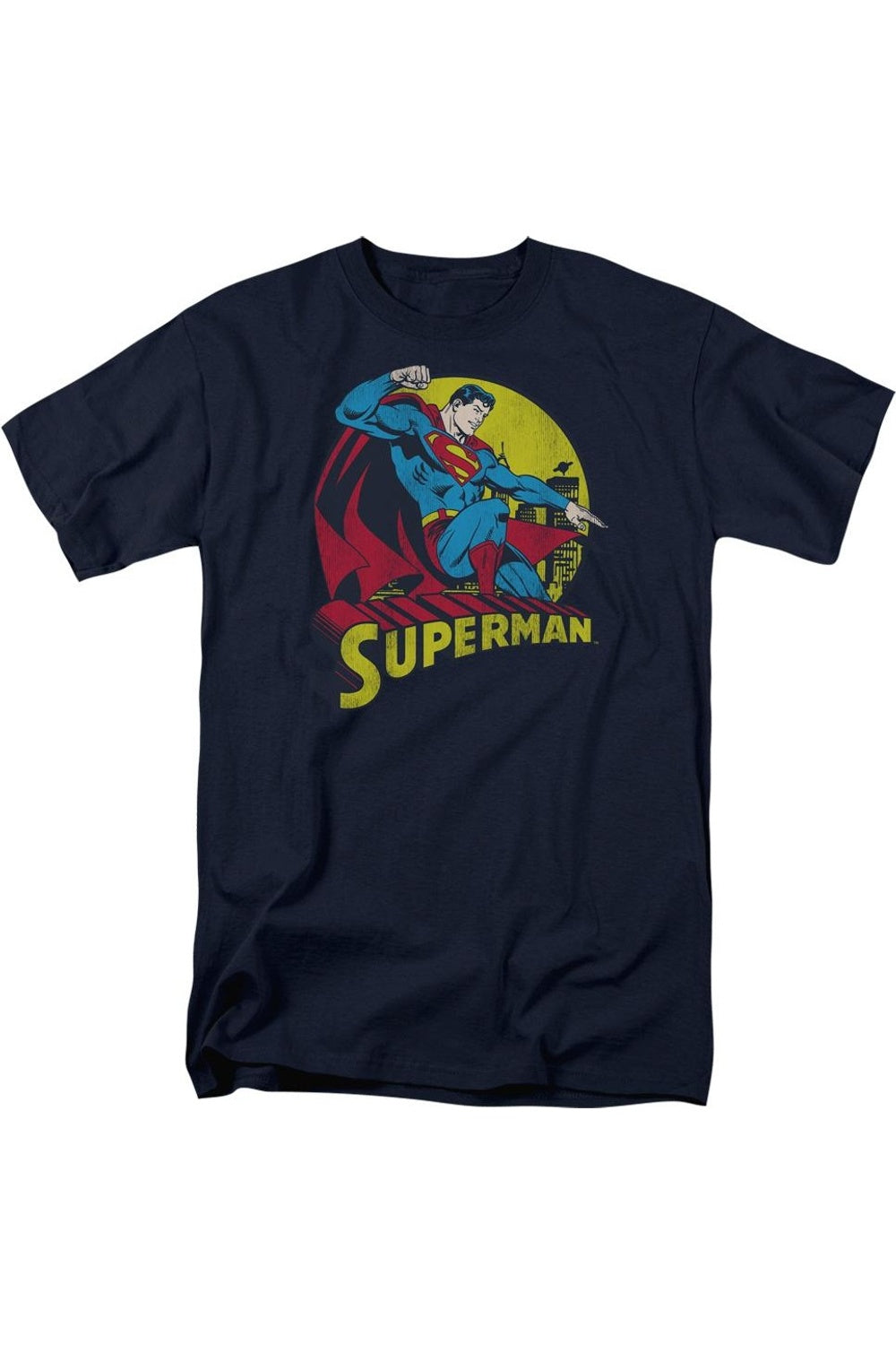 

Футболка DC Comics Big Blue с коротким рукавом для взрослых Gildan, темно-синий