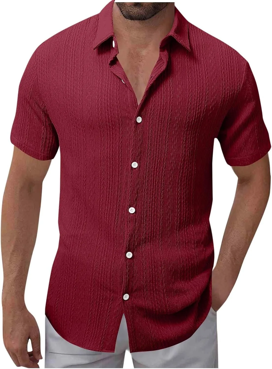 

Футболка-водолазка мужская с коротким рукавом, свободный крой, лето-осень 2026