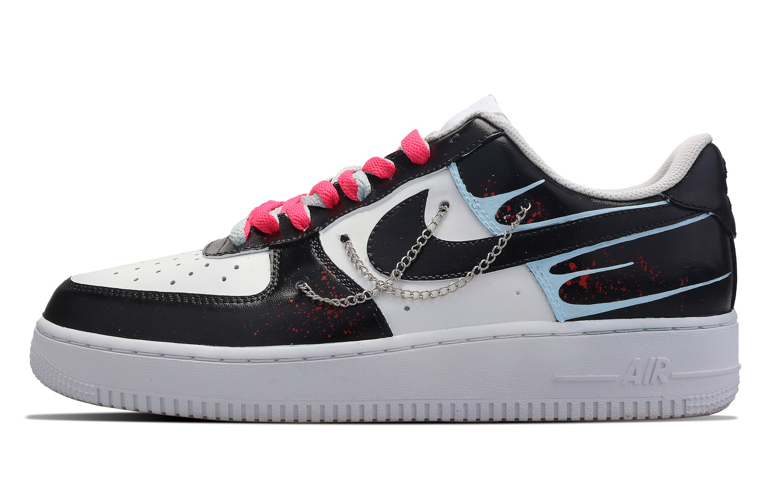 

Кроссовки Nike Air Force 1 Skateboarding Shoes Men Low-top Red, черный/красный