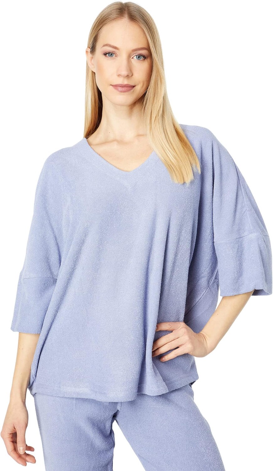 

Домашний топ N by Natori Terry Lounge Top, цвет Ice Blue