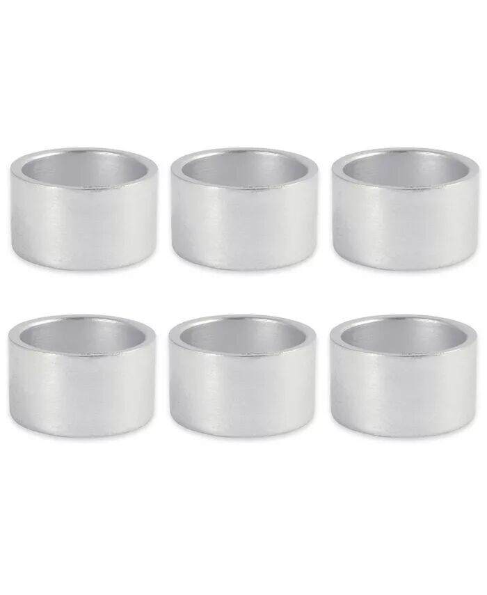 

Круглые кольца для салфеток, набор из 6 шт Design Imports, серебро