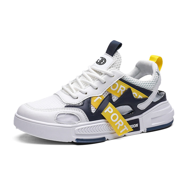 

Износостойкие дышащие низкие кроссовки для детей и подростков Yi Jiabao, белый/синий