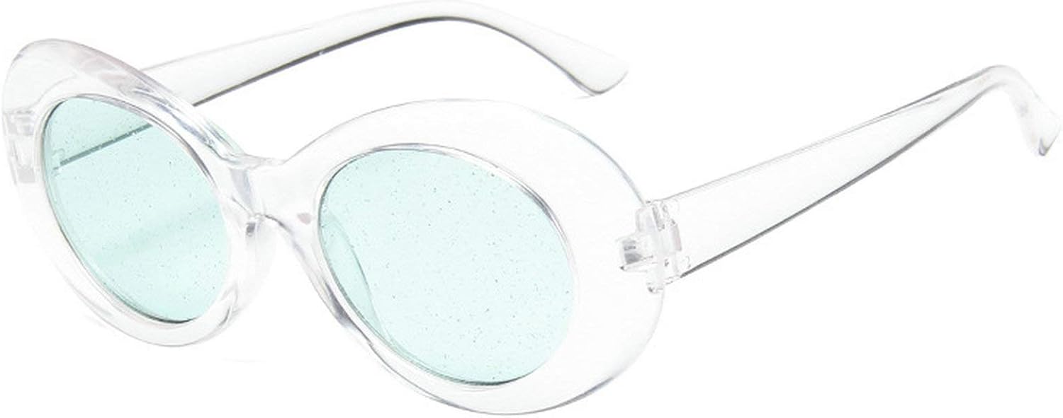 

Женские солнцезащитные очки овальной формы с блестящими линзами, яркие, классические, с прозрачной оправой, защита от УФ-излучения UV400, ретро, ​​розовые COTIA, Transparent Green