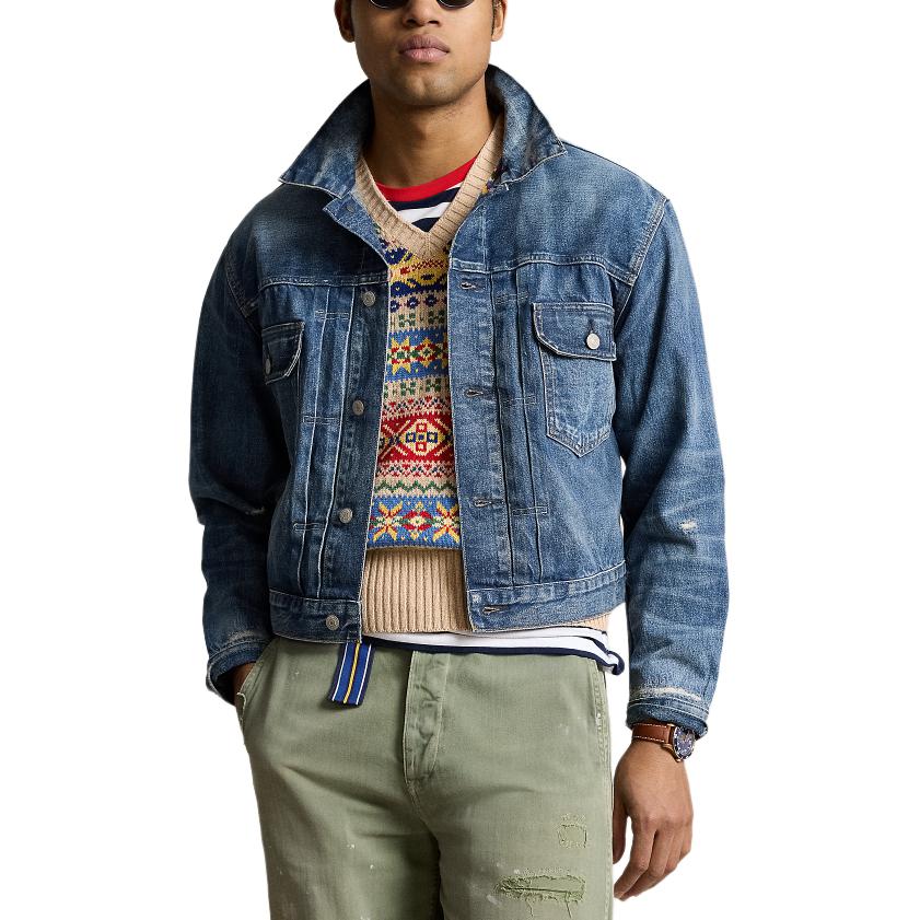 Джинсовая куртка SS24 мужская индиго Polo Ralph Lauren — фото 3
