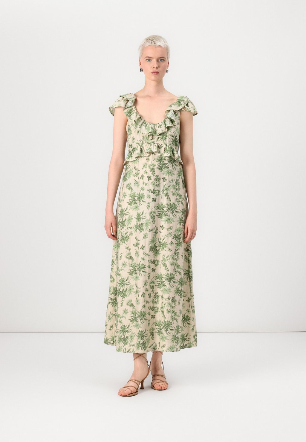

Коктейльное/вечернее платье VMPALMA ANCLE FRILL DRESS Vero Moda, кремовый