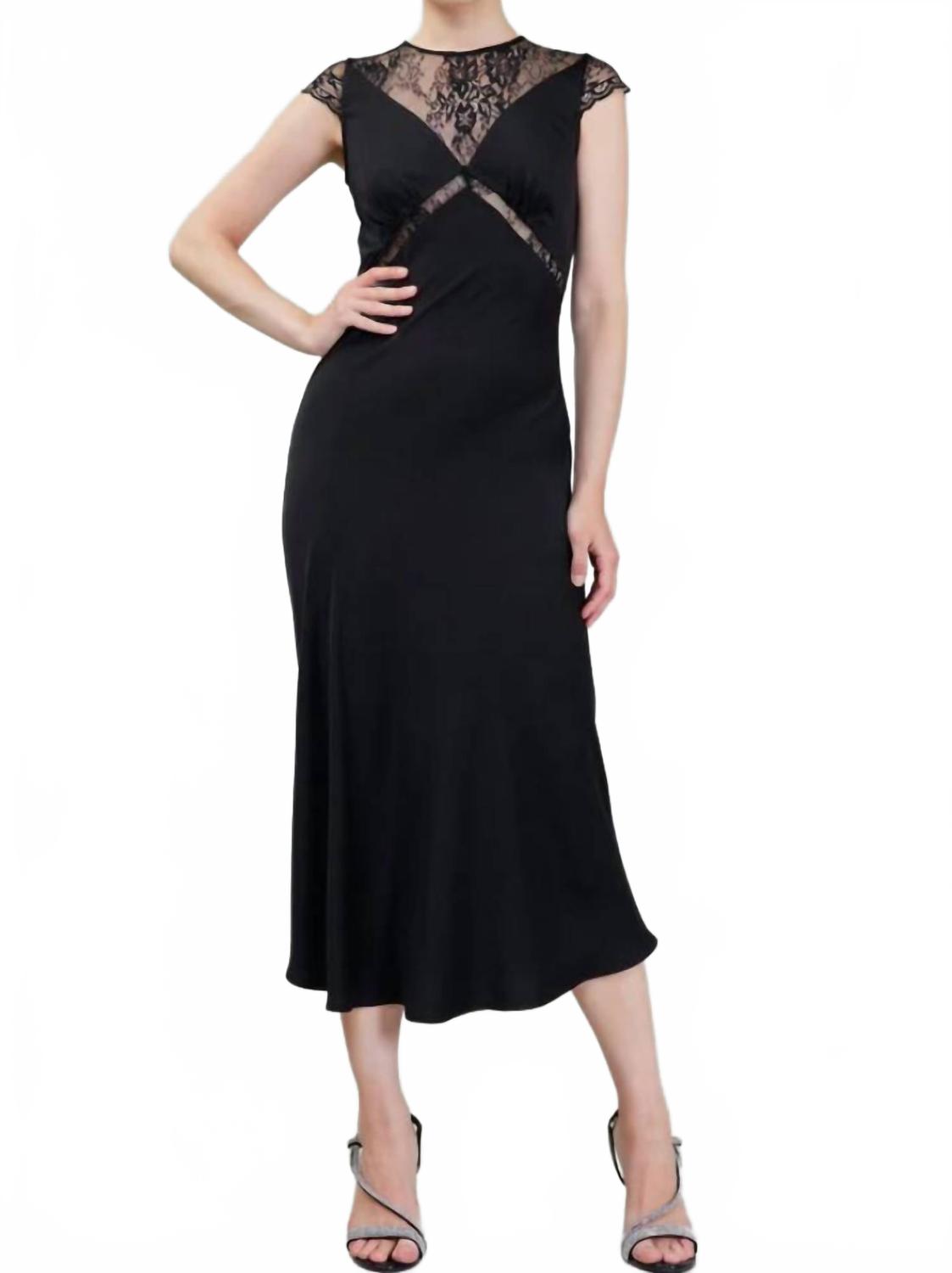 

Платье с кружевными деталями и рукавами-фонариками в серо-бежевом цвете Current air