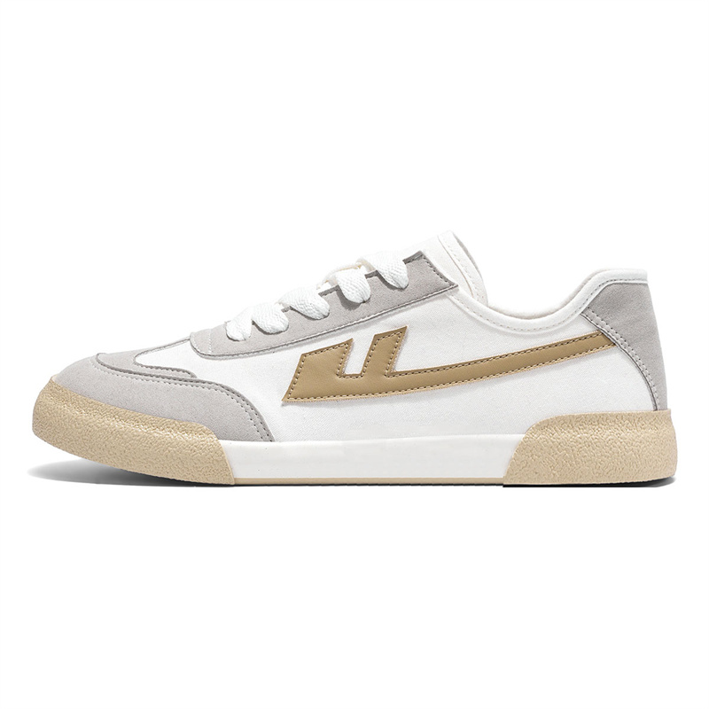 

WARRIOR Антискользящие и износостойкие легкие низкие скейтерские кроссовки унисекс белый/серый/хаки, цвет White/Gray/Khaki