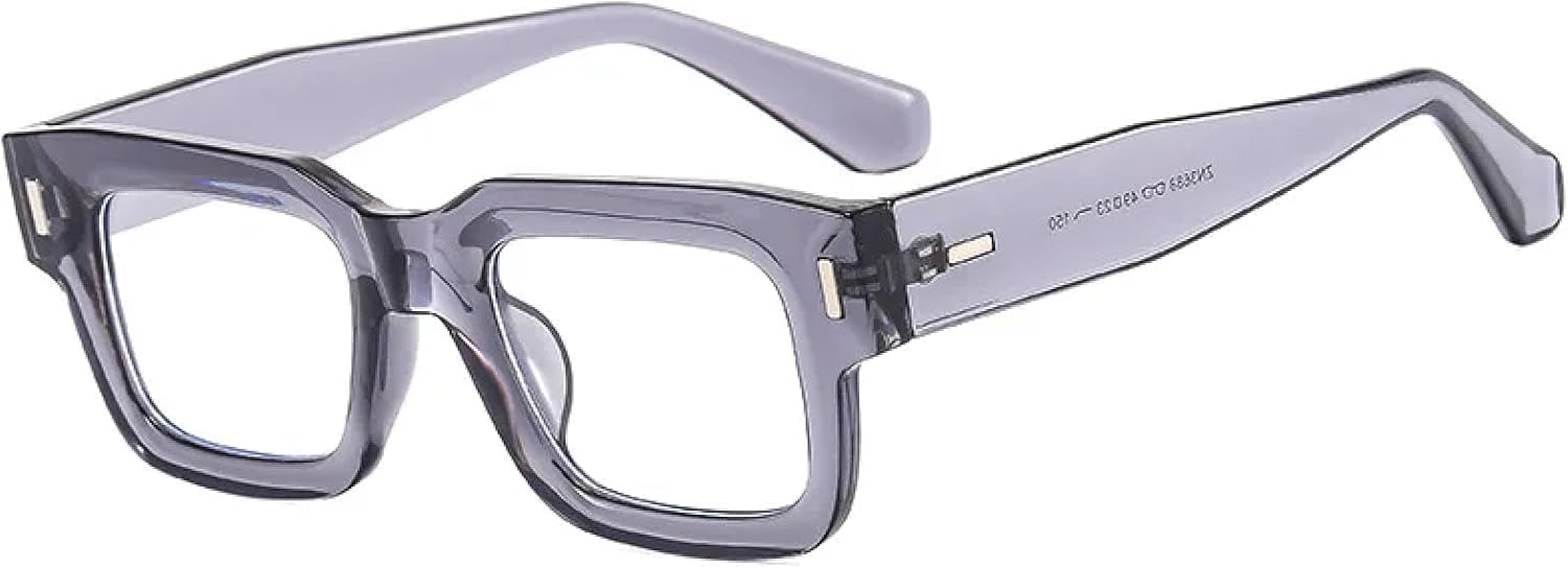 

Ретро солнцезащитные очки для женщин и мужчин, модные очки в прозрачной оправе, мужские солнцезащитные очки с защитой от УФ-излучения UV400 и заклепками TVTBBVV, Gray Transparent