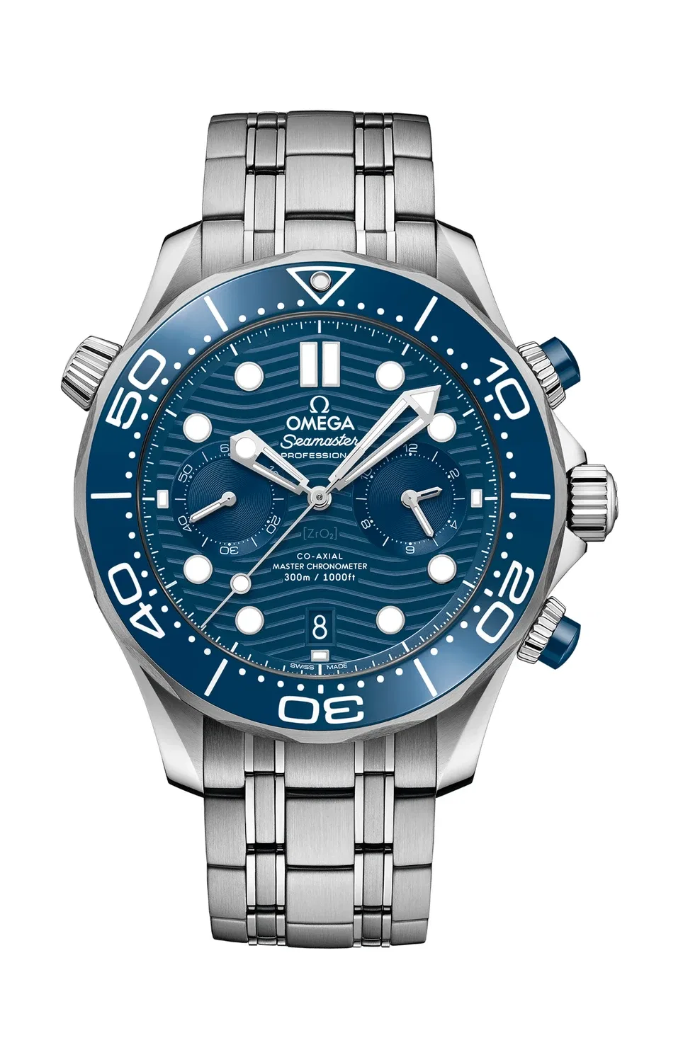 SEAMASTER DIVER 300M OMEGA CO-AXIAL MASTER CHRONOMETER ХРОНОГРАФ 44 ММ - 210.30.44.51.03.001, серебряный