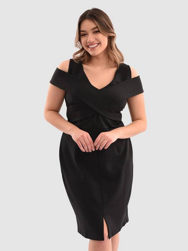 

Облегающее платье с изгибами Closet London, черный