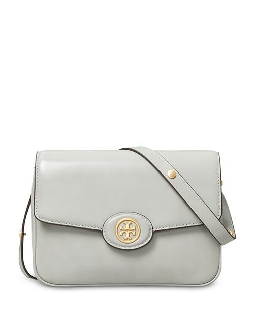 

Кожаная трансформируемая сумка через плечо Robinson Spazzolato Tory Burch, цвет Gray