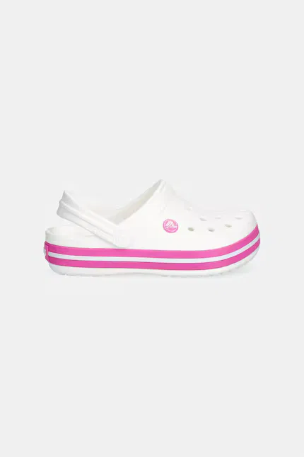 Тапочки с технологией Croslite Crocband Kids Clog Crocs, белый — фото 2