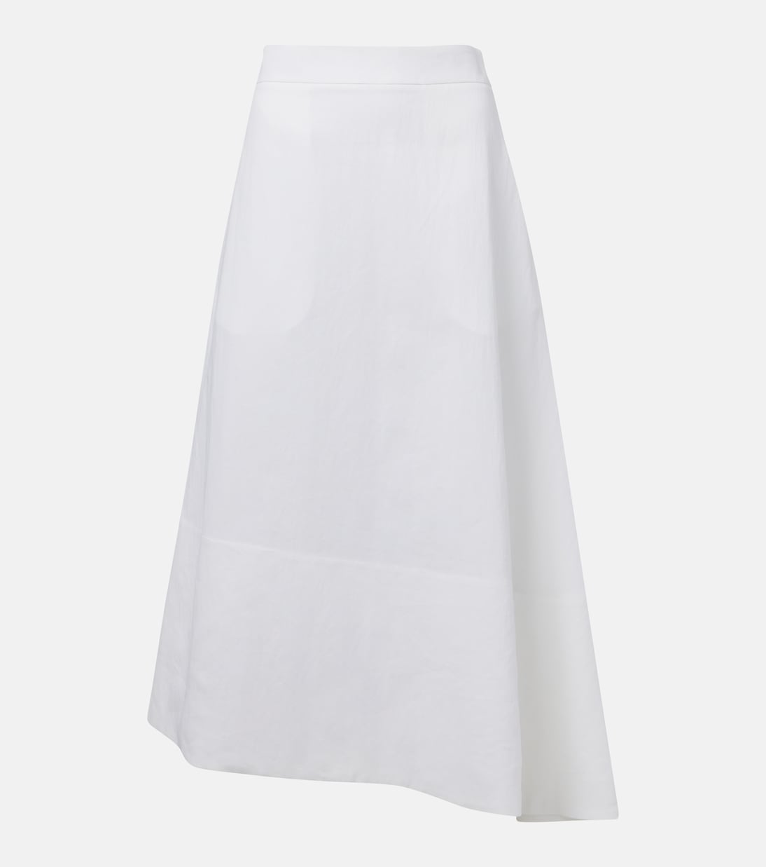 

Асимметричная льняная юбка миди Jil Sander, белый