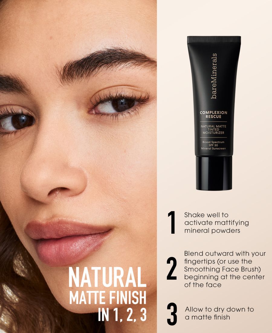 Крем для лица SPF BAREMINERALS Увлажняющий COMPLEXION RESCUE с натуральным матирующим эффектом и минеральными частицами — фото 4