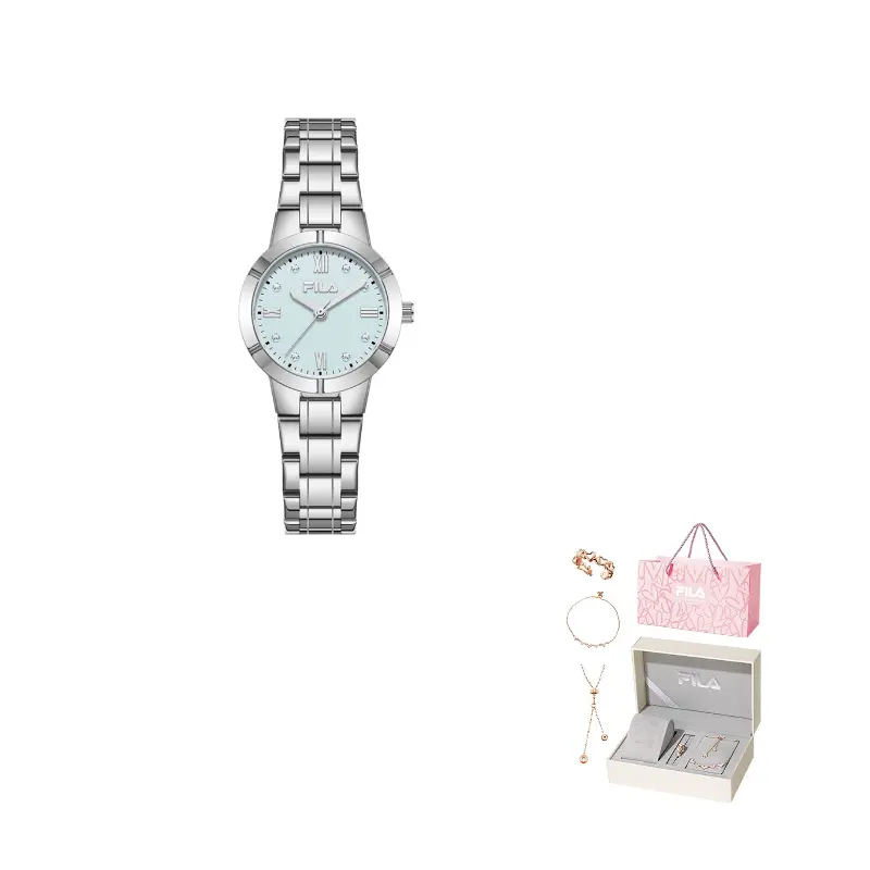

FILA Часы Wrist Watch Quartz Movement Steel Strap Beige Watch Dial Women's Watch Love At First Sight Romantic Box, [Crushed Ice Blue]6601-102
