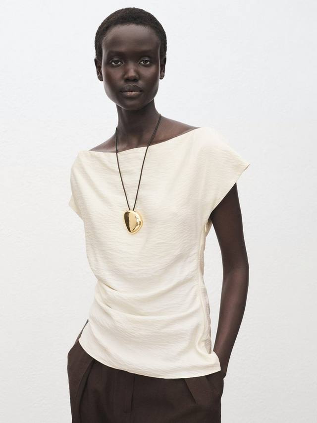 

Асимметричный топ Manta Drape Mango, White