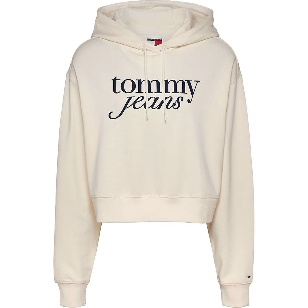 

Худи Tommy Jeans Script Relaxed Fit, бежевый