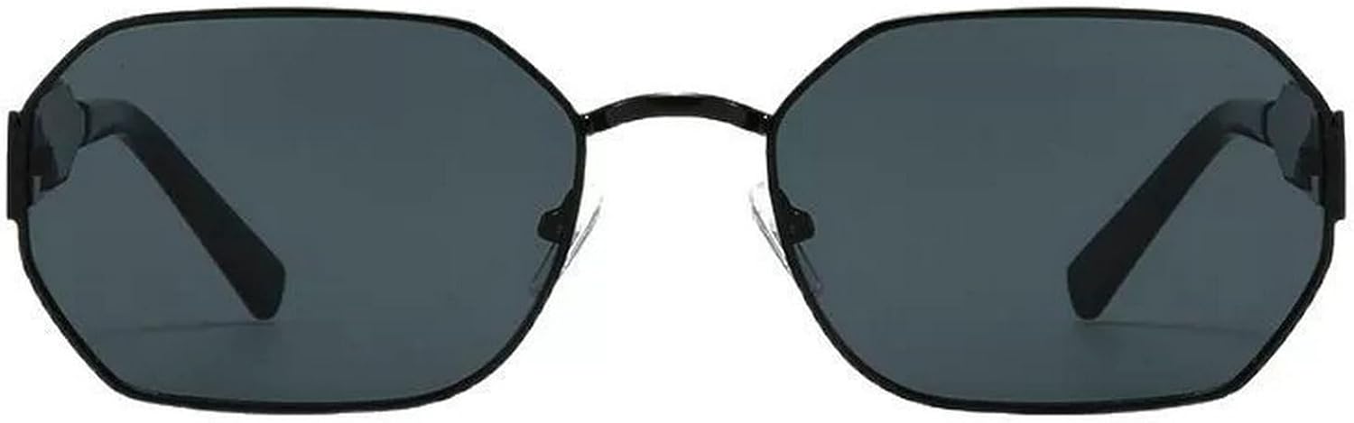 

Модные квадратные винтажные солнцезащитные очки для женщин и мужчин, дизайнерские ретро-очки из металла прямоугольной формы, популярные коричневые очки N45 mincl, Dark Black