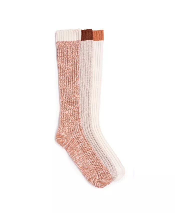 

Женские носки с напуском, 3 пары, одна MUK LUKS, мультиколор
