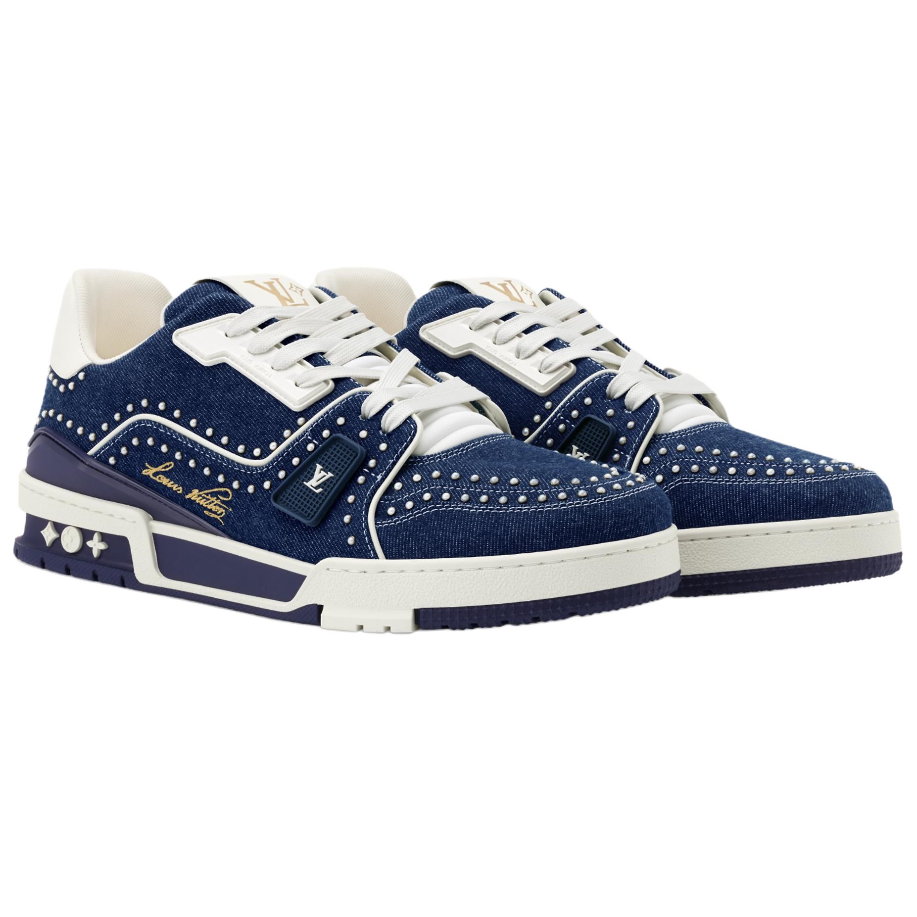 LOUIS VUITTON Низкие кроссовки для скейтбординга мужские синие Low Top — фото 4