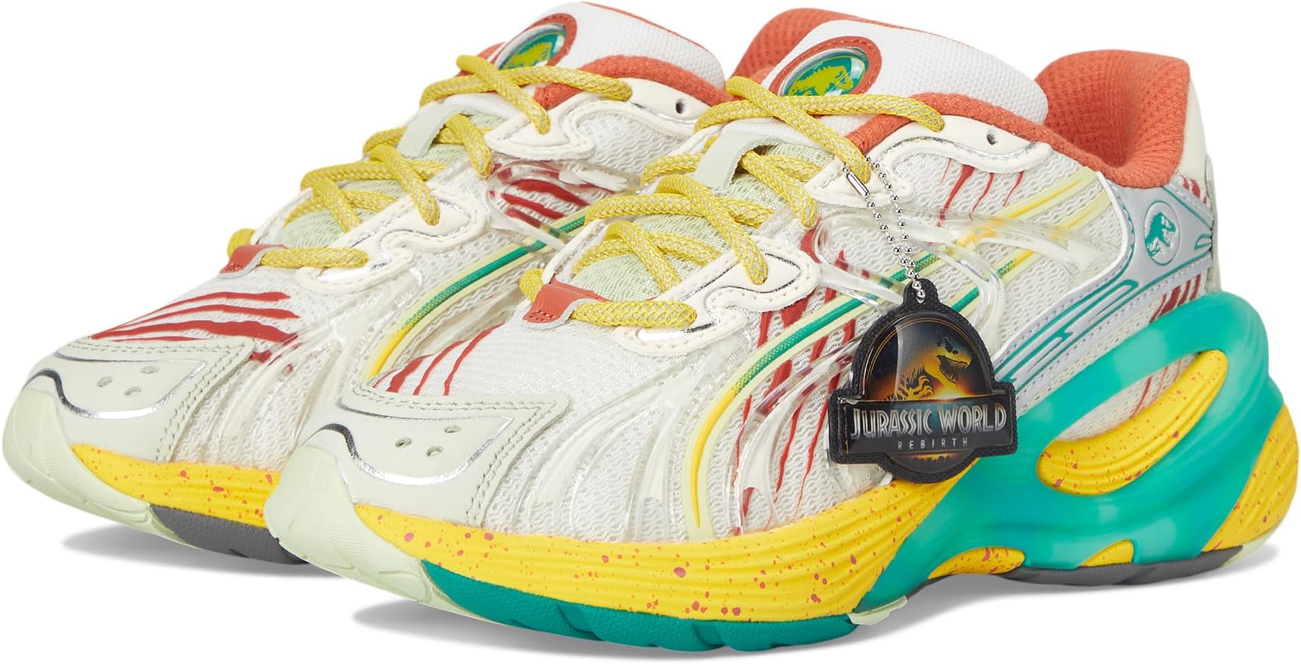 

Кроссовки PUMA Kids Inverse Jurassic World Shoes, цвет Warm White/Pelé Yellow/Sparkling Green