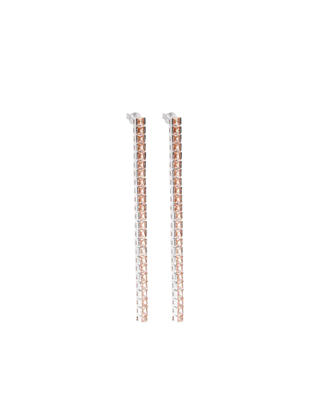 

Теннисные серьги с квадратными камнями Izabel Display, серебряный