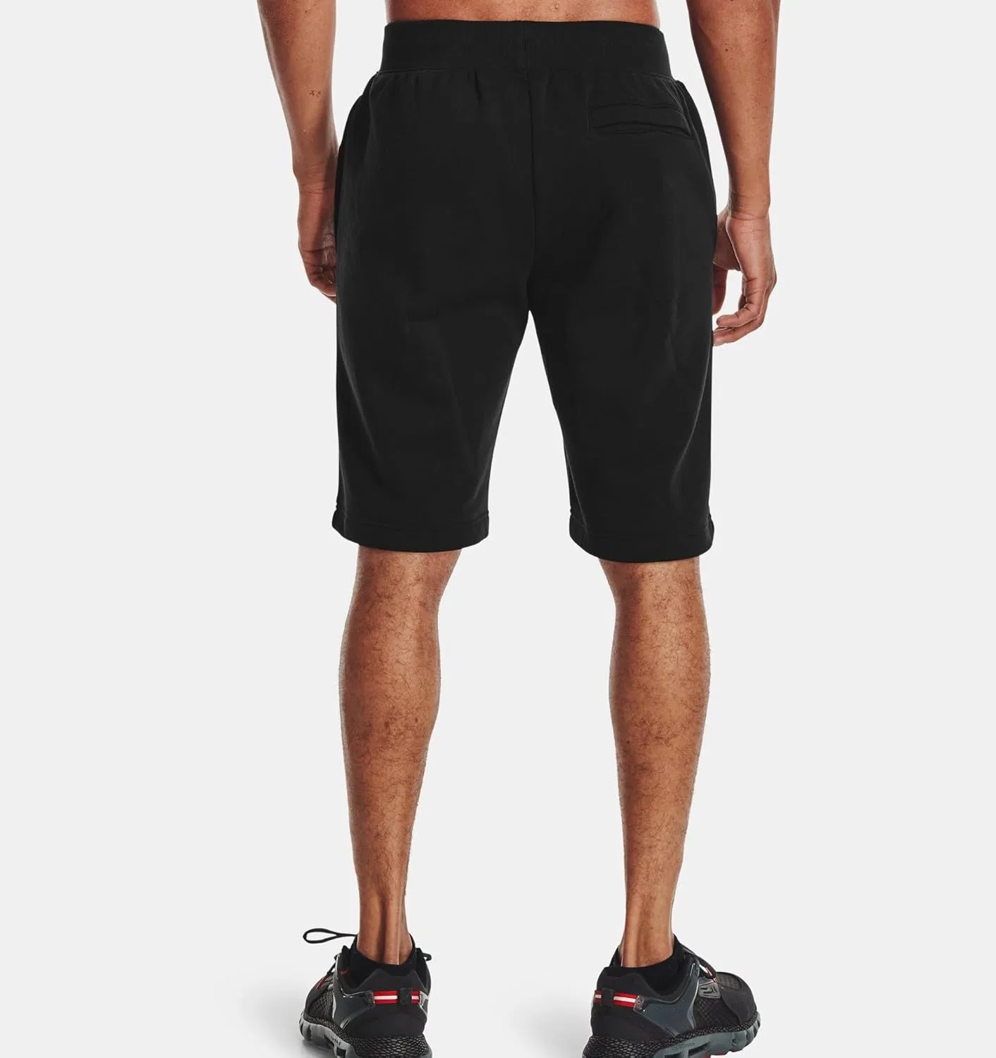 Детские флисовые шорты Under Armour Rival, (001) Black//White — фото 3