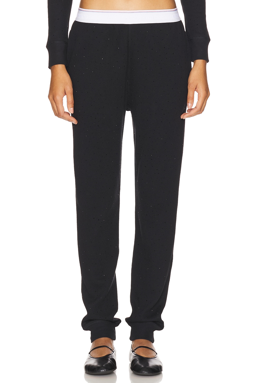 

Брюки-джоггеры с вафельной текстурой Alexander Wang, black