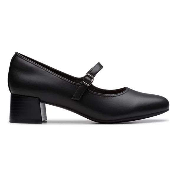 Женские туфли Iridessa Rae на блочном каблуке Clarks, цвет black leather — фото 2