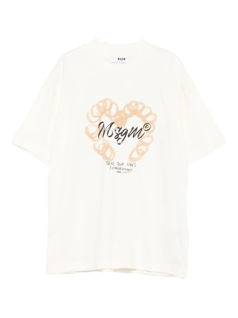 

Футболка с логотипом MSGM Kids, нейтральный