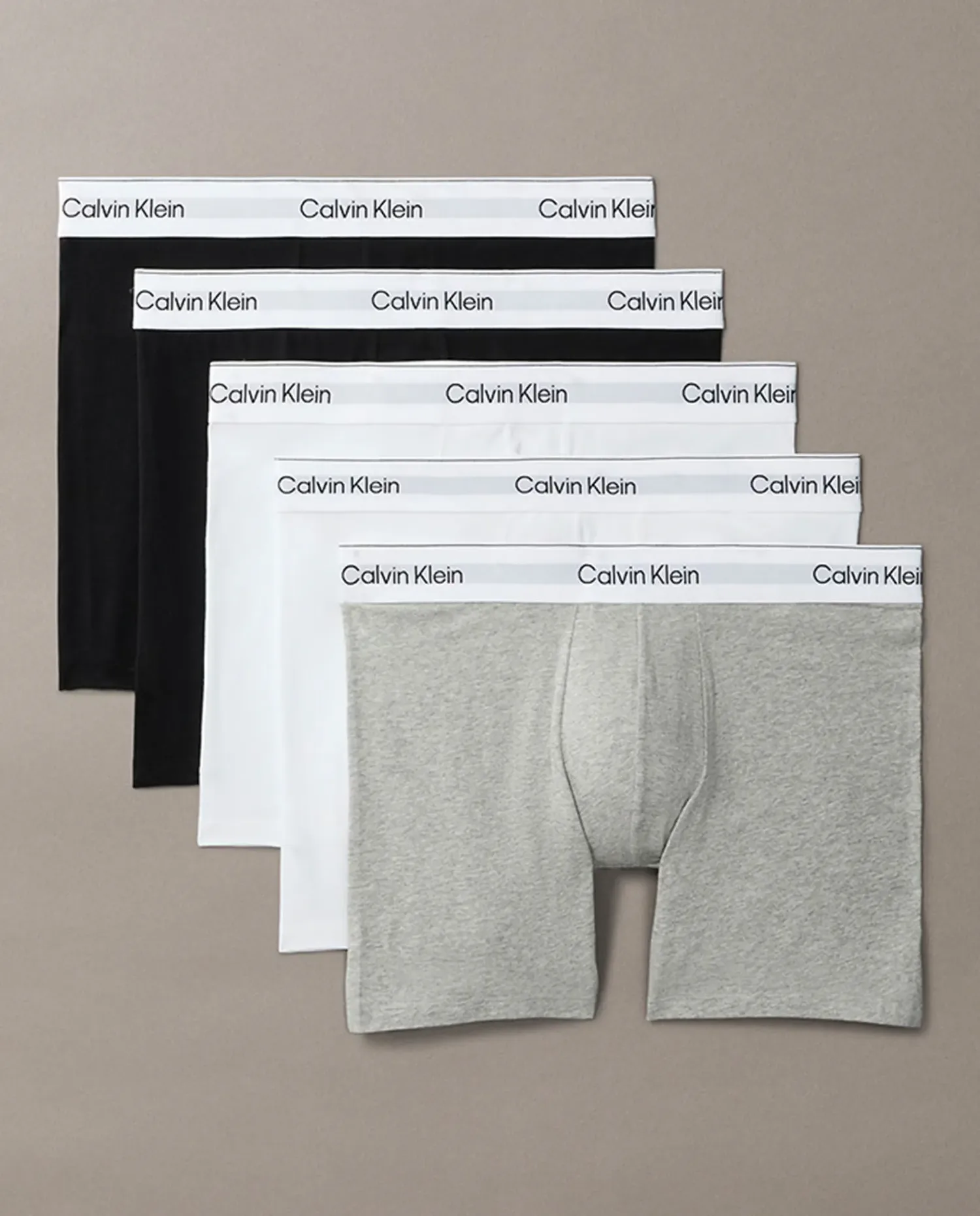 Набор из 5 длинных боксеров - Icon Cotton Stretch Calvin Klein, мультиколор