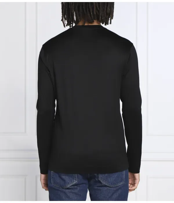 Лонгслив regular fit Emporio Armani, черный — фото 4