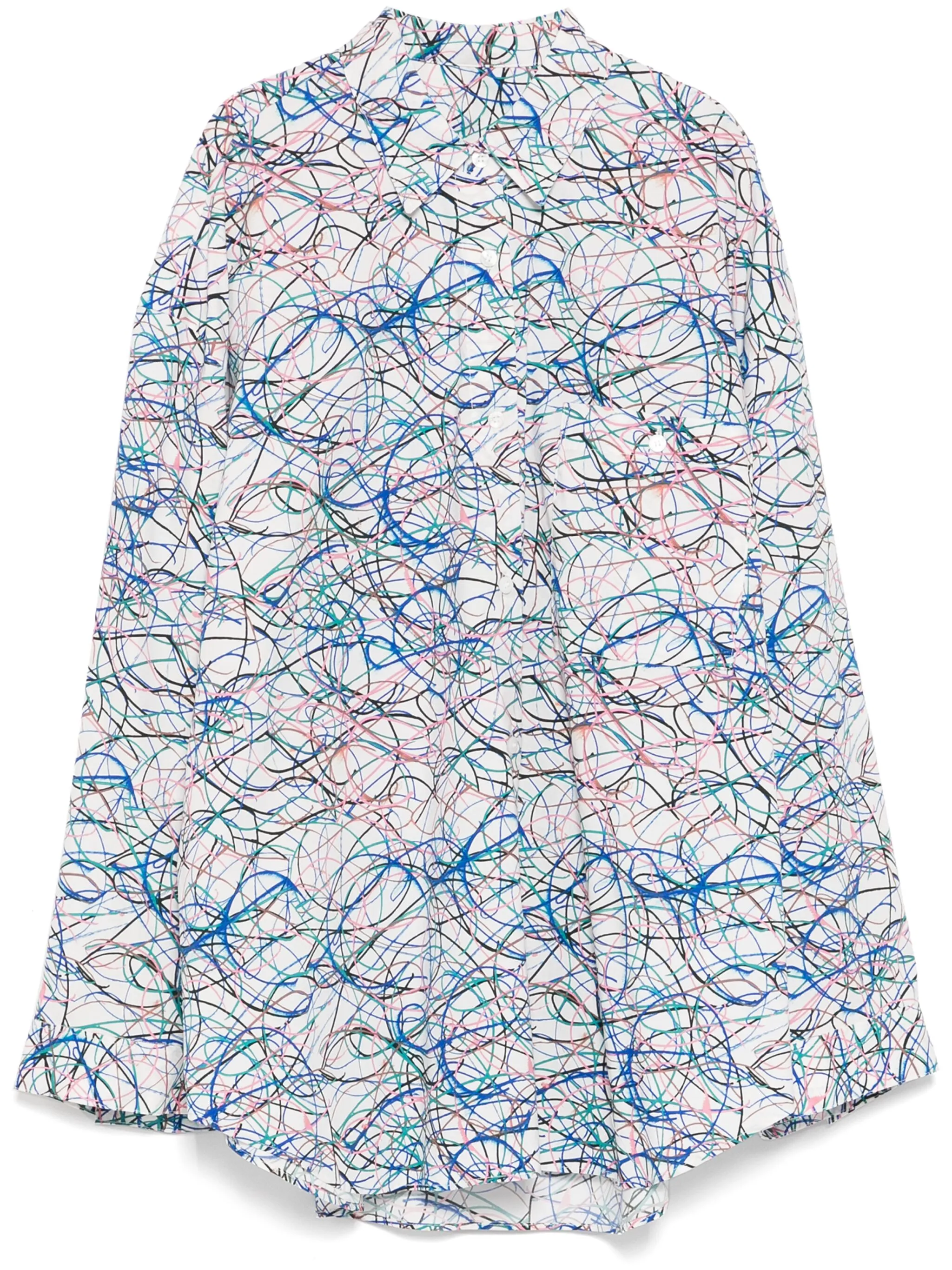 

Рубашка оверсайз с принтом Jnby, белый