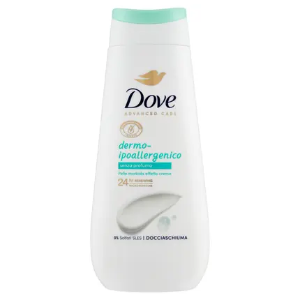 

Пена для душа Advanced Care, гипоаллергенная, без отдушек, 225 мл Dove