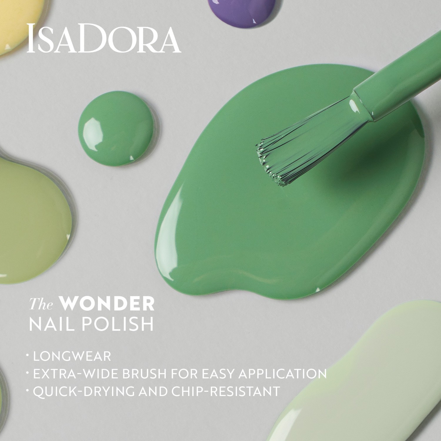 Лак для ногтей wonder nail polish wonder nail polish Isadora, 146 - pale sage, объем 6 мл — фото 4