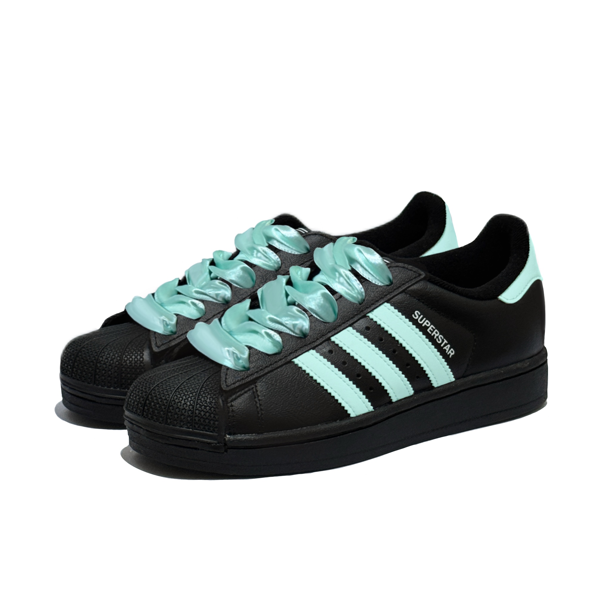 Детские кроссовки для скейтбординга Superstar 2 для начальной школы Adidas Originals, Cyan — фото 3